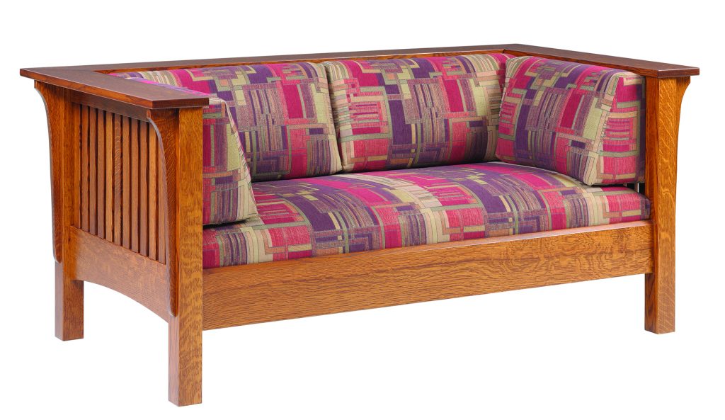 Mission Panel Swivel Recliner with Leather Option Amish Furniture of