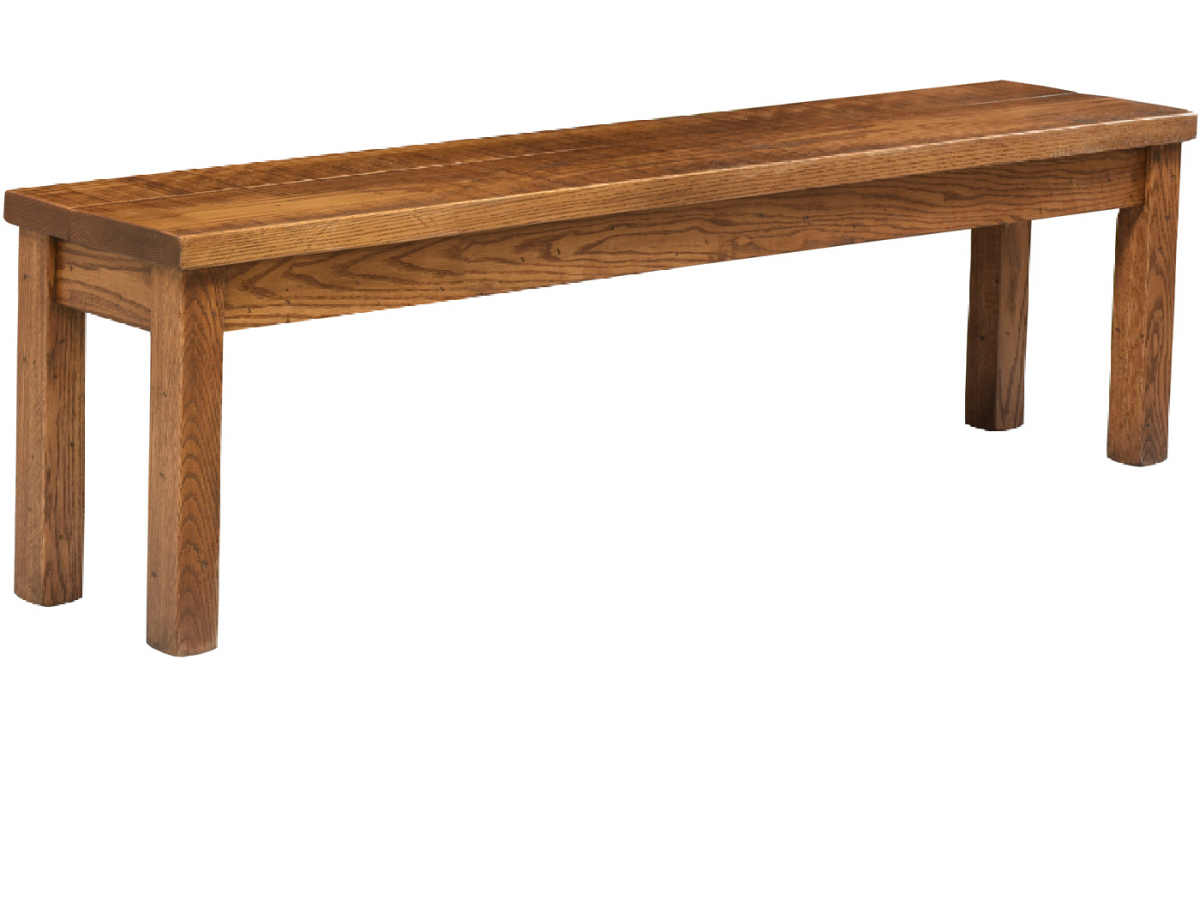 Shaker Square Leg Bench Amish Furniture of Austin