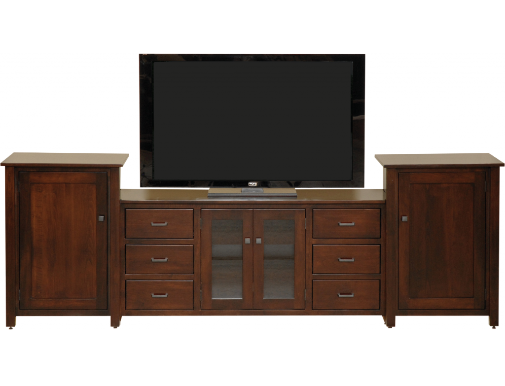 Entertainment Center with Storage Side Option Amish Furniture of Austin