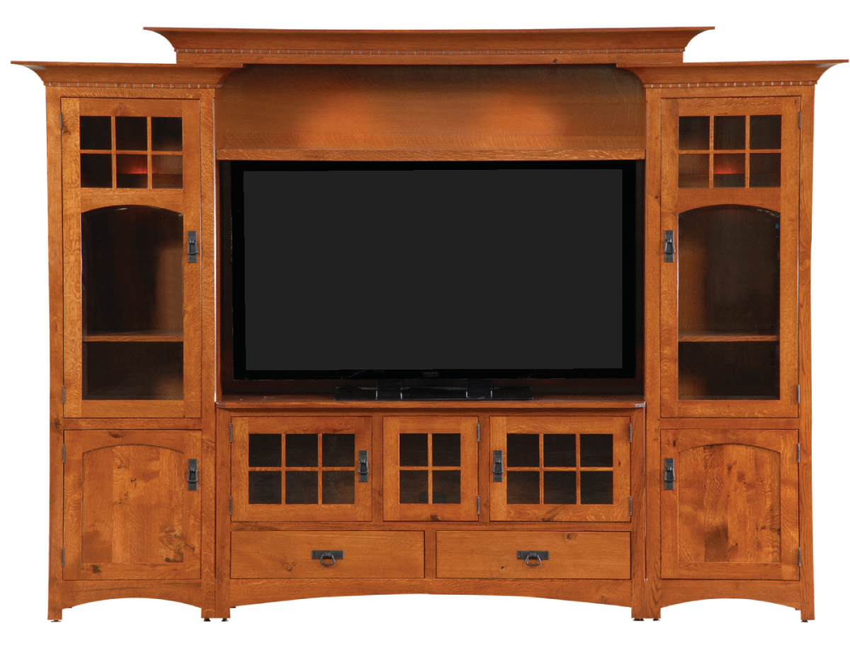 Traditional Shaker Entertainment Center Amish Furniture of Austin