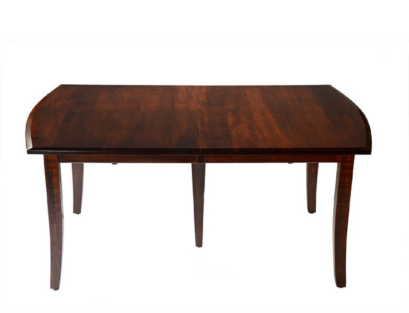 Traditional Leg Table with Rounded End Option Amish Furniture of Austin