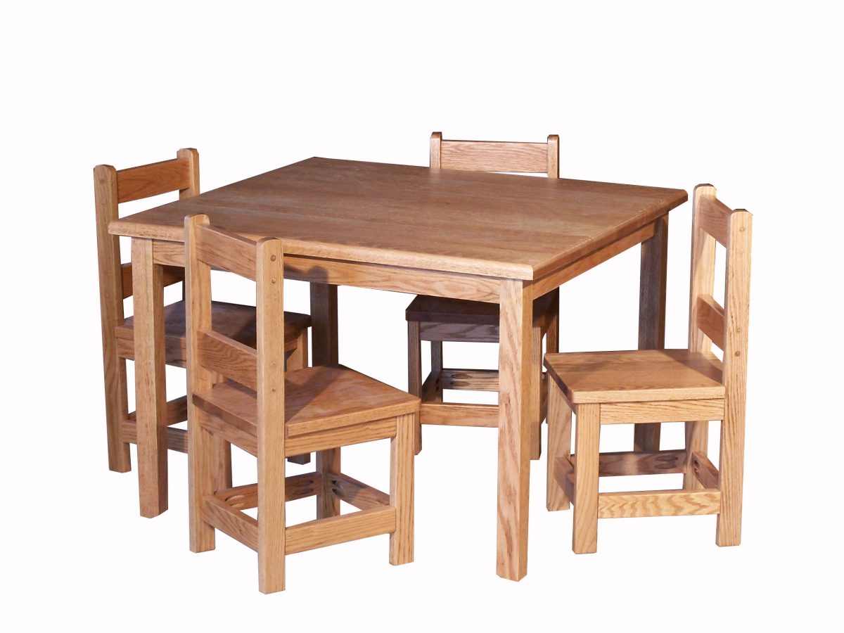 Childs Square Table and Chairs Amish Furniture of Austin