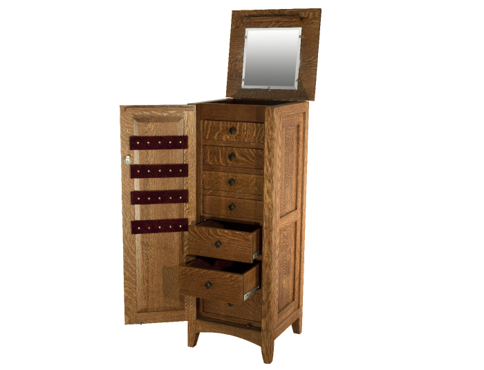 Mission Jewelry Armoire Floor Option